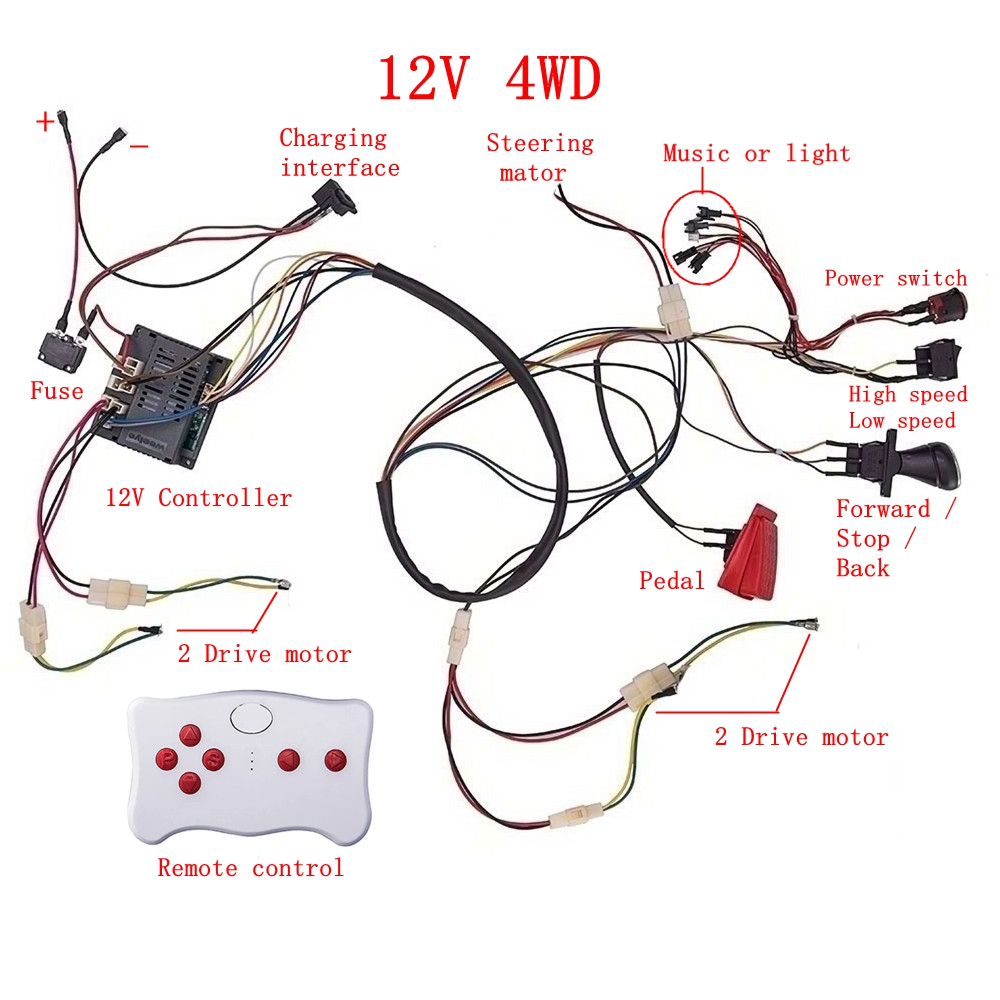 Robot Car Kit - Child electric car DIY modified wire