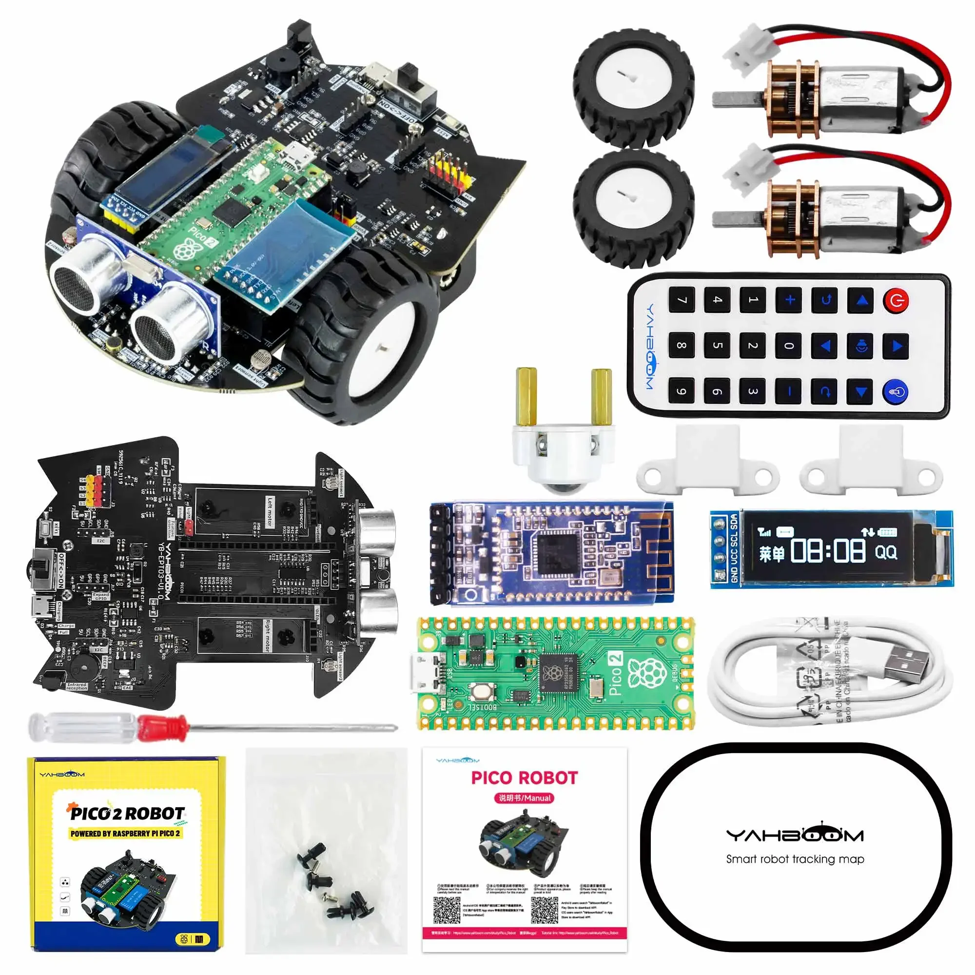 Yahboom Raspberry Pi Pico 2 Ro - Robot Car Kit ulasan dan harga