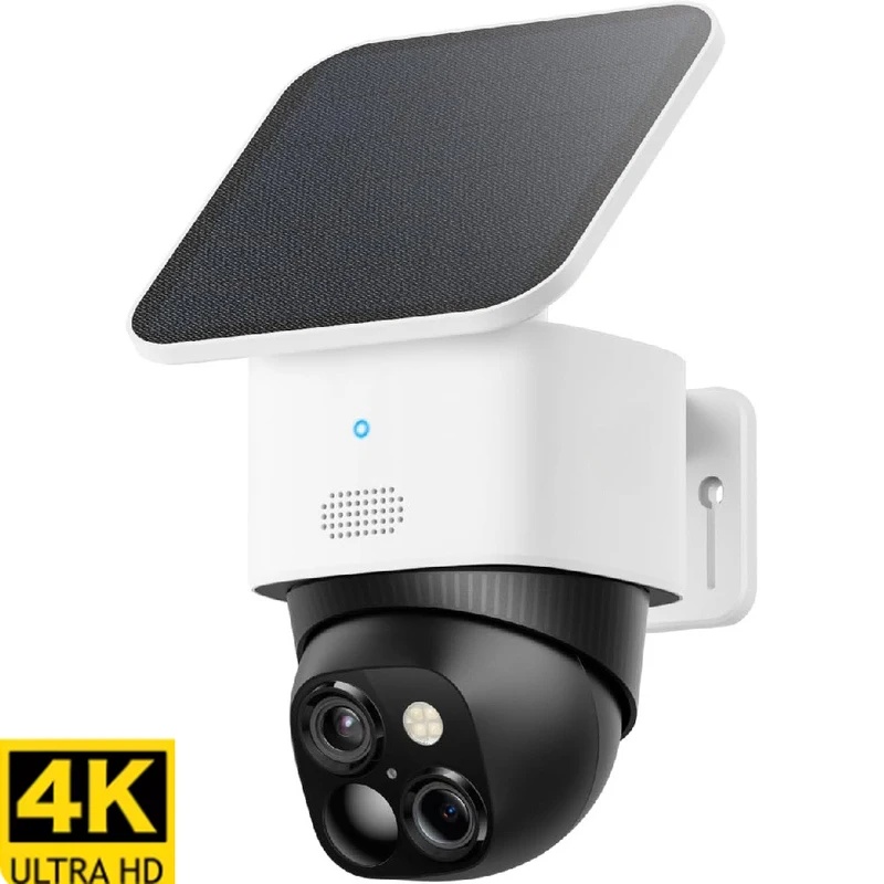 New 4K Dual Camera Solar Secur - Pan Tilt Bracket ulasan dan harga