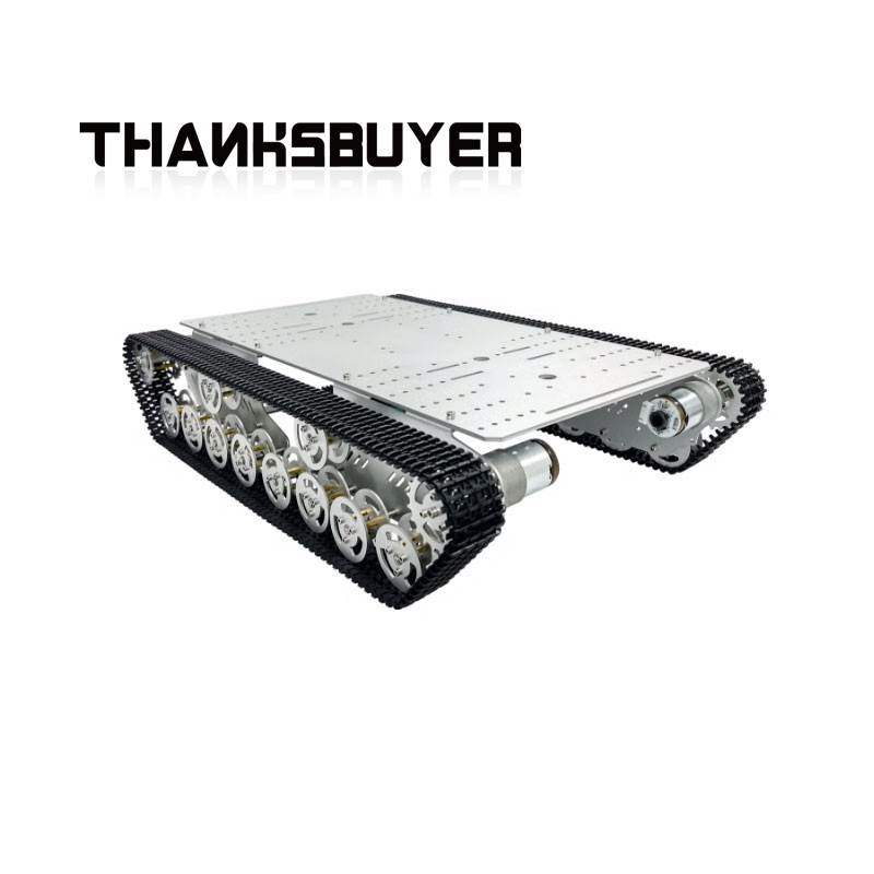 Thanksbuyer Silver/Black R3 T8 - Tracked Robot Chassis ulasan dan harga