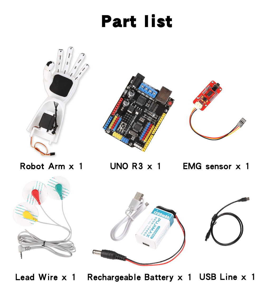 EMG Sensor Robotic Arm Electri - Robot Arm Kit ulasan dan harga