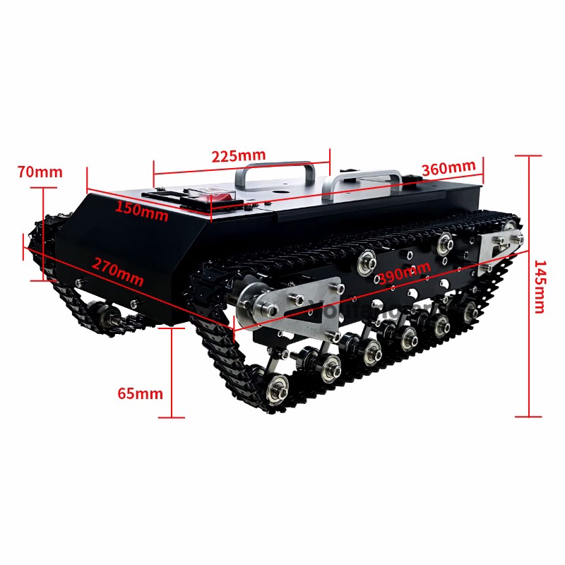 30kg Load RC Tank Chassis Meta - Stm32 Robot ulasan dan harga