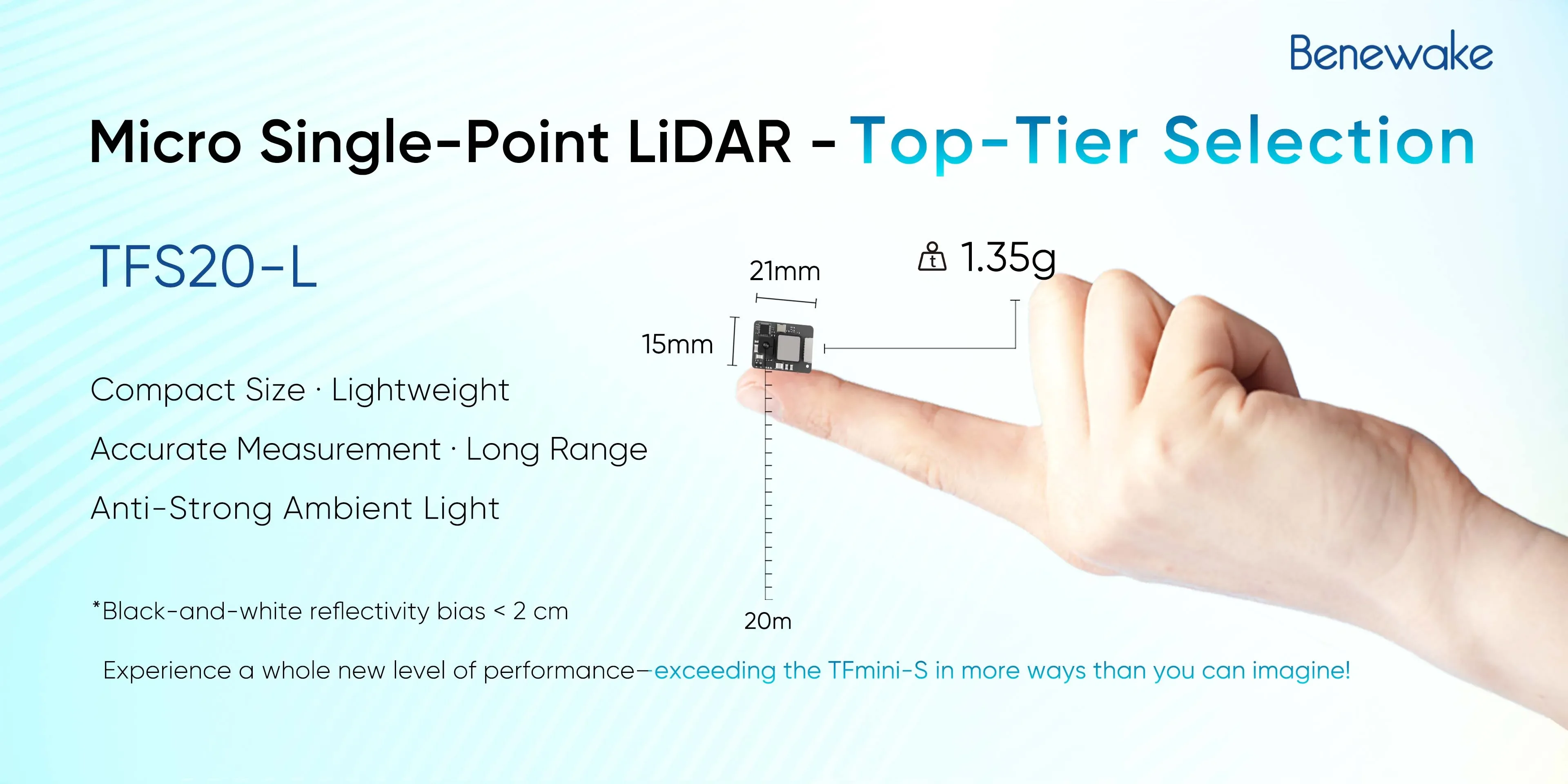 Benewake TFS20-L 20m Micro LiD - Arduino Robot ulasan dan harga