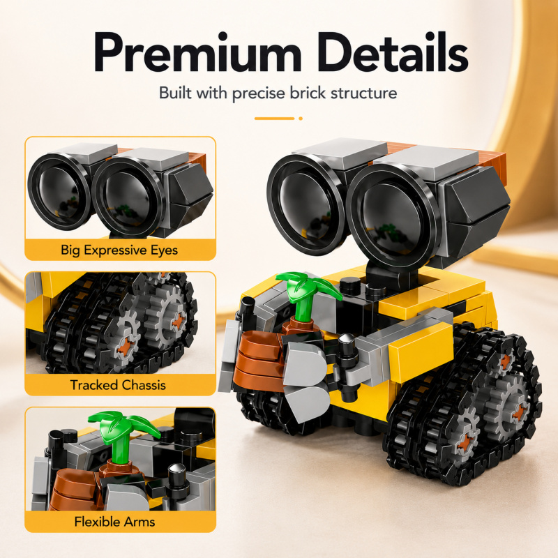 Mini Robot Building Blocks Set - Robot Track ulasan dan harga