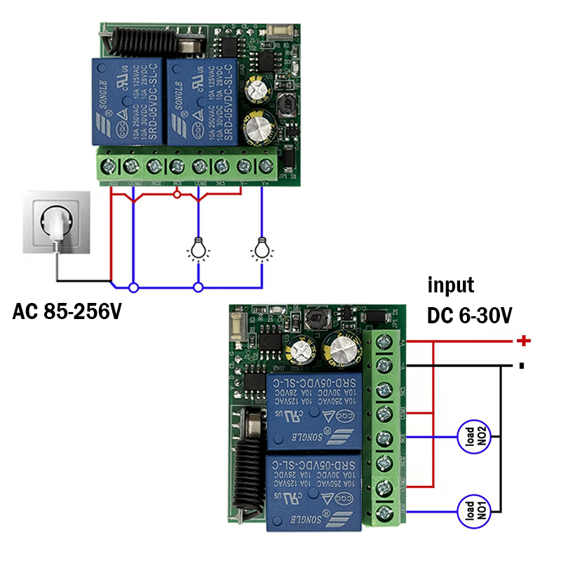 DC 9V 12V 24V AC 85-250V 2CH R - Motor Driver Module ulasan dan harga