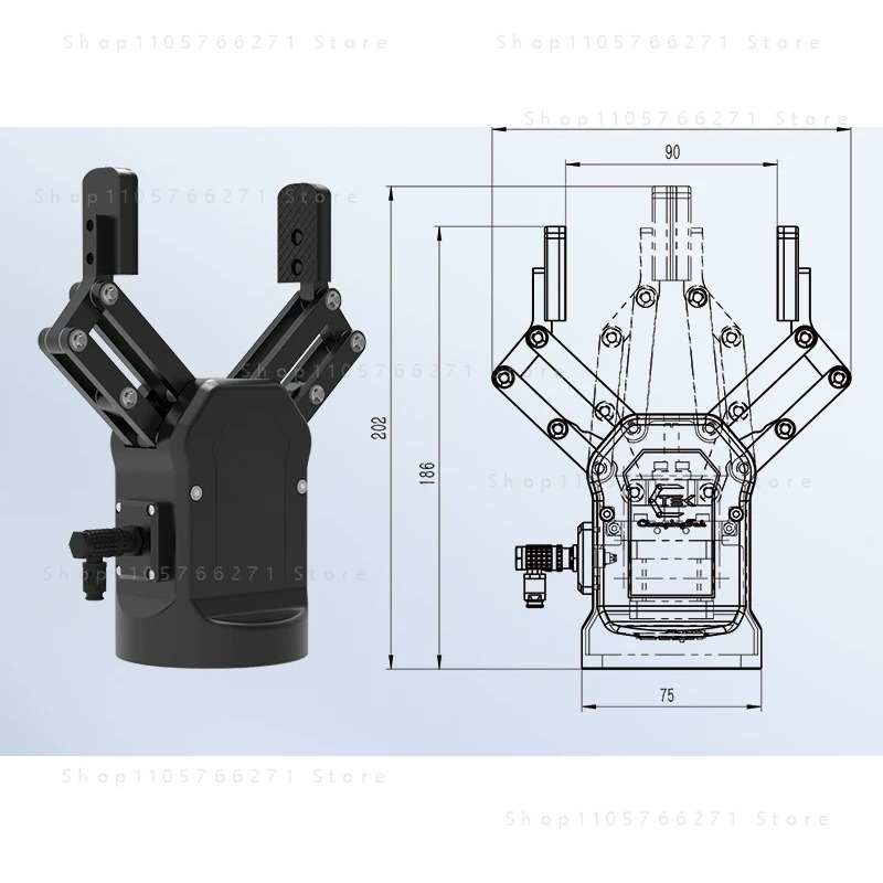 Collaborative Robot Flexible F - Robot Gripper Claw ulasan dan harga