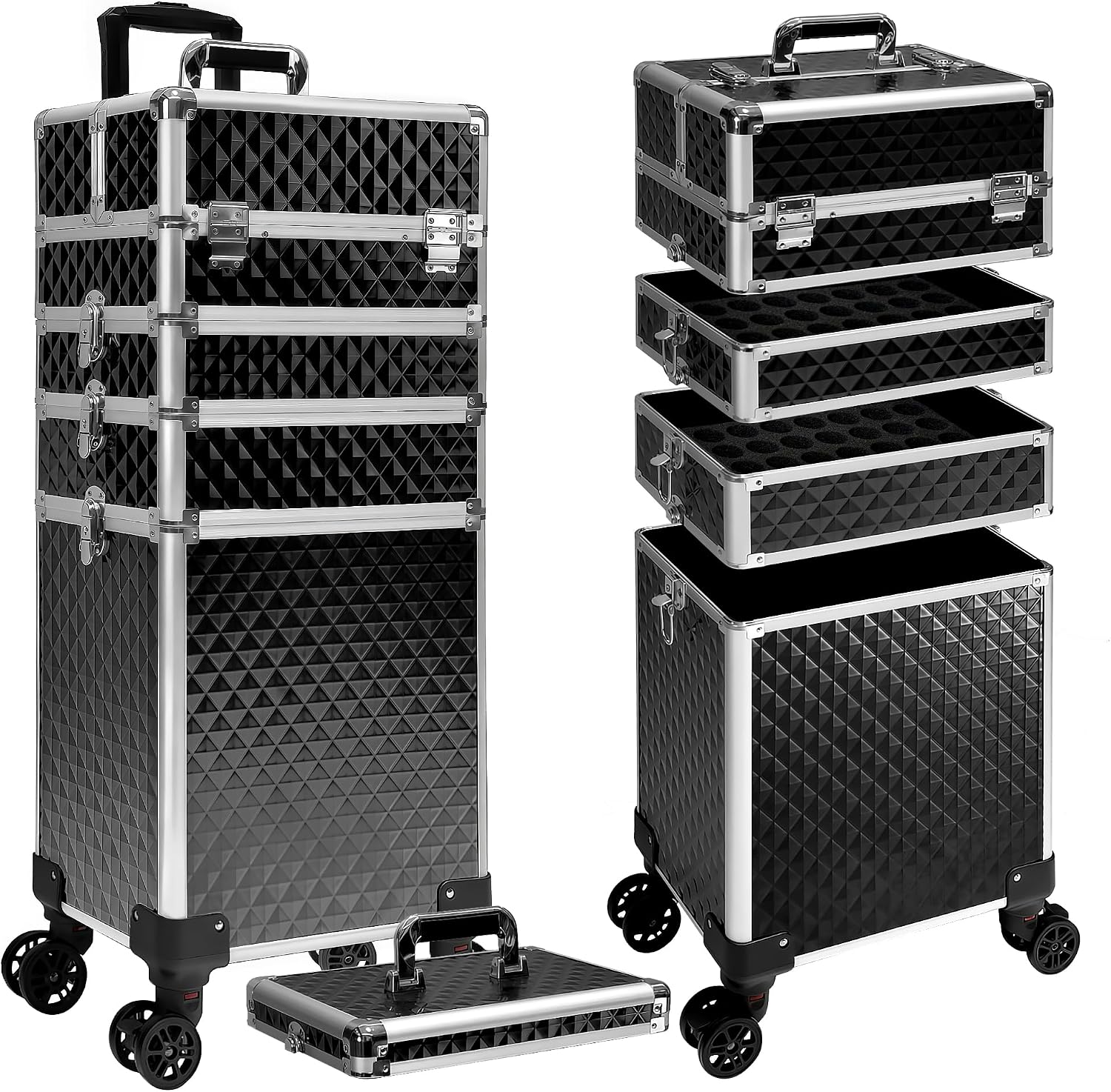 Rolling Makeup Train Case, Cos - Caster Wheel ulasan dan harga