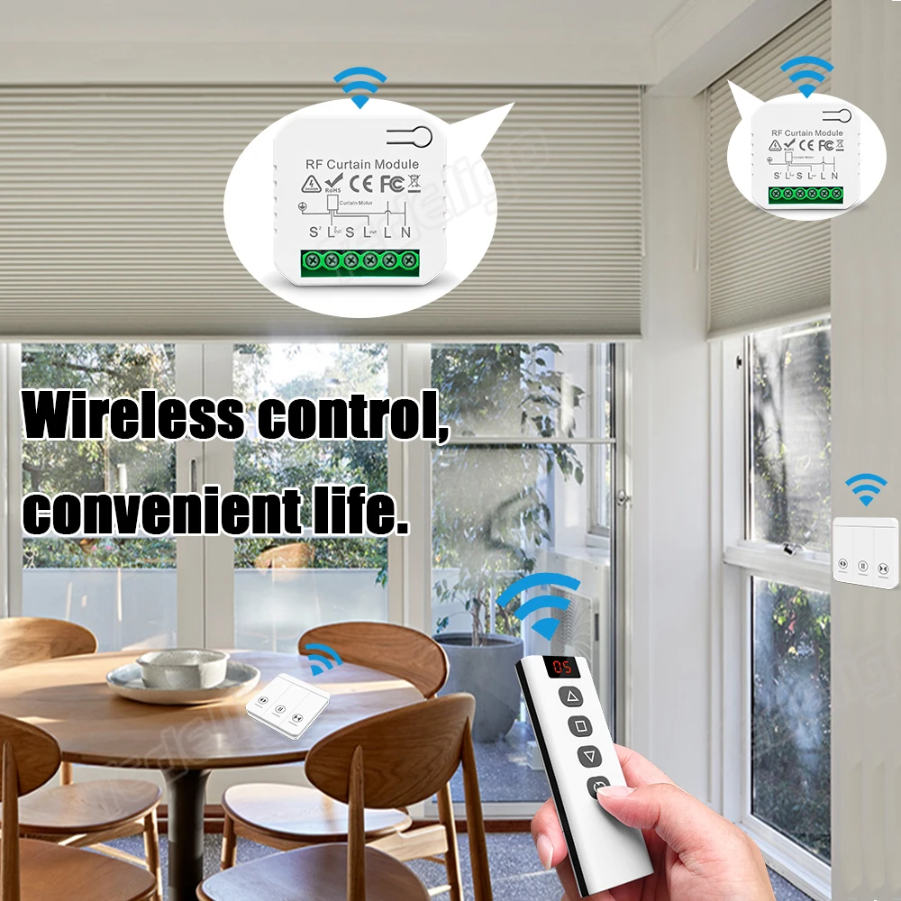 433 MHz RF Curtain Switch Modu - Motor Driver Module ulasan dan harga