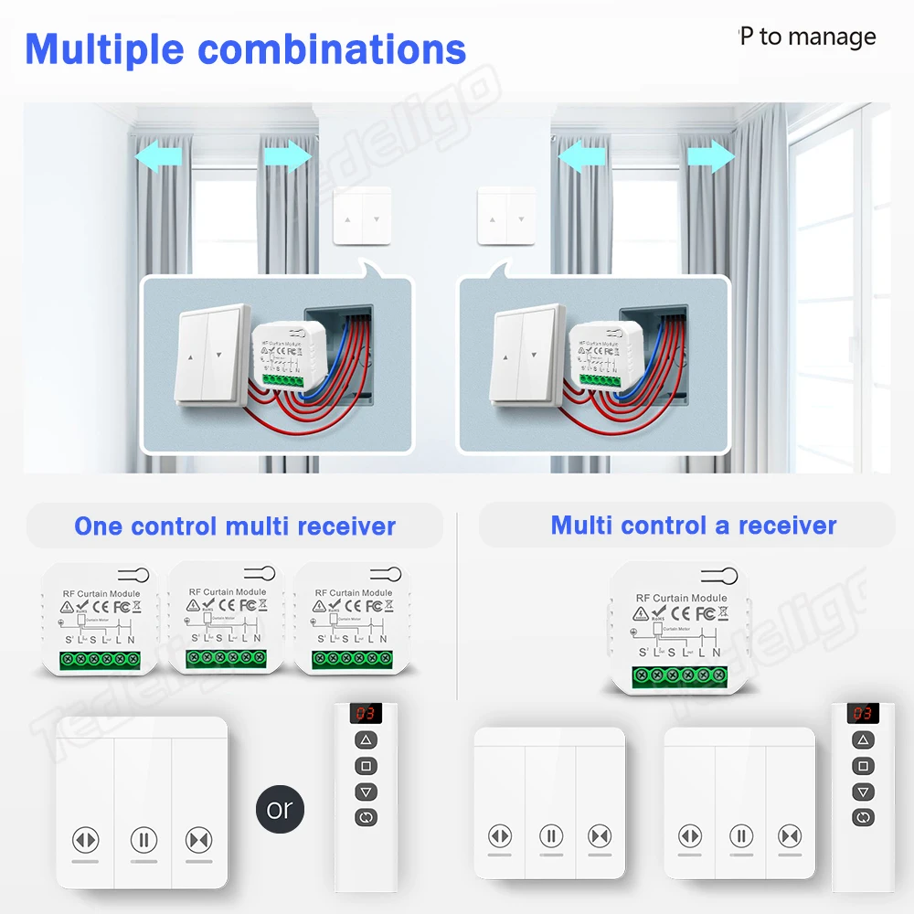 433 MHz RF Curtain Switch Modu - Motor Driver Module ulasan dan harga