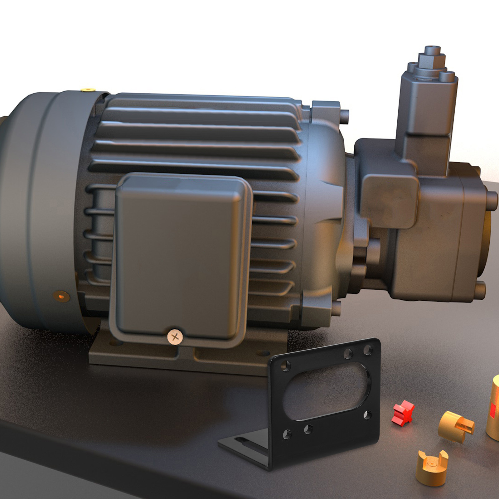 Gear Motor Mounting Bracket He - Geared Motor ulasan dan harga