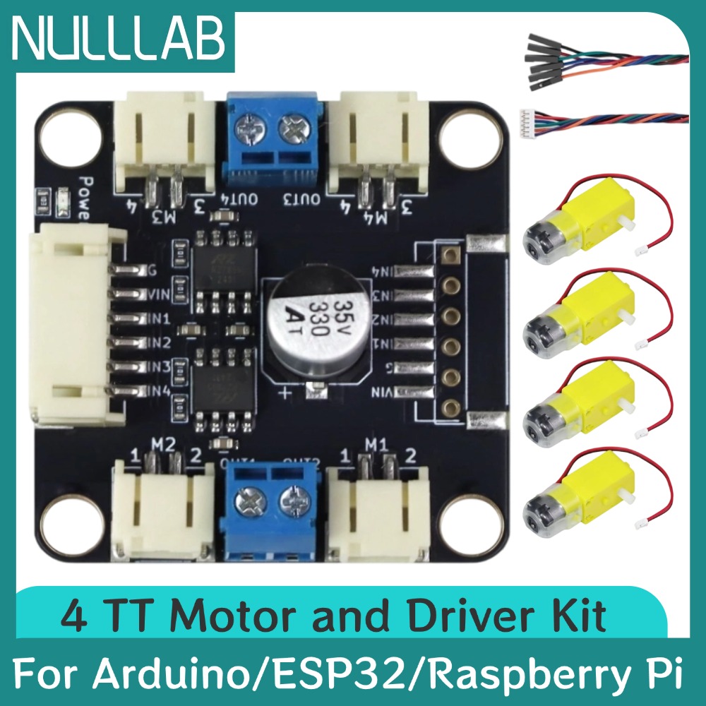 4 TT Motor and Driver Kit 4 DC - Motor Driver L298N ulasan dan harga