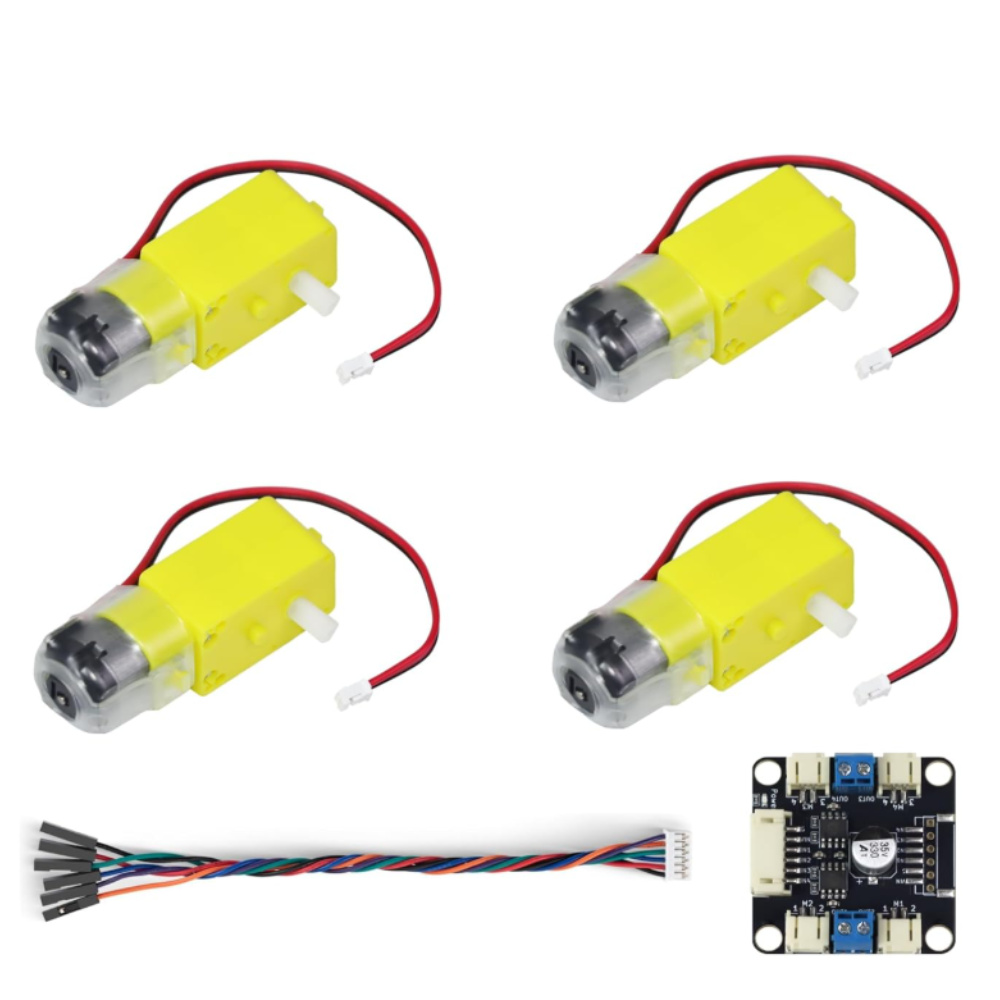 4 TT Motor and Driver Kit 4 DC - Motor Driver L298N ulasan dan harga
