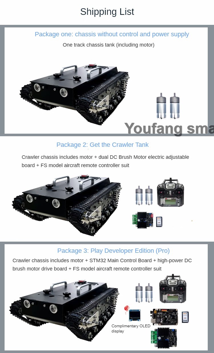 30kg Load RC Tank Chassis Meta - Stm32 Robot ulasan dan harga
