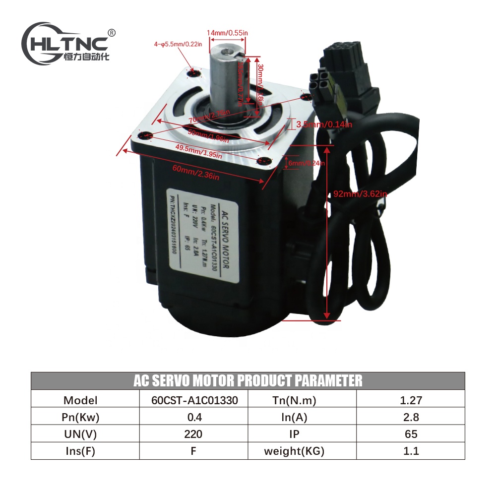 60mm 400W 220V 2.8A 1.27NM AC  - Servo Kit ulasan dan harga
