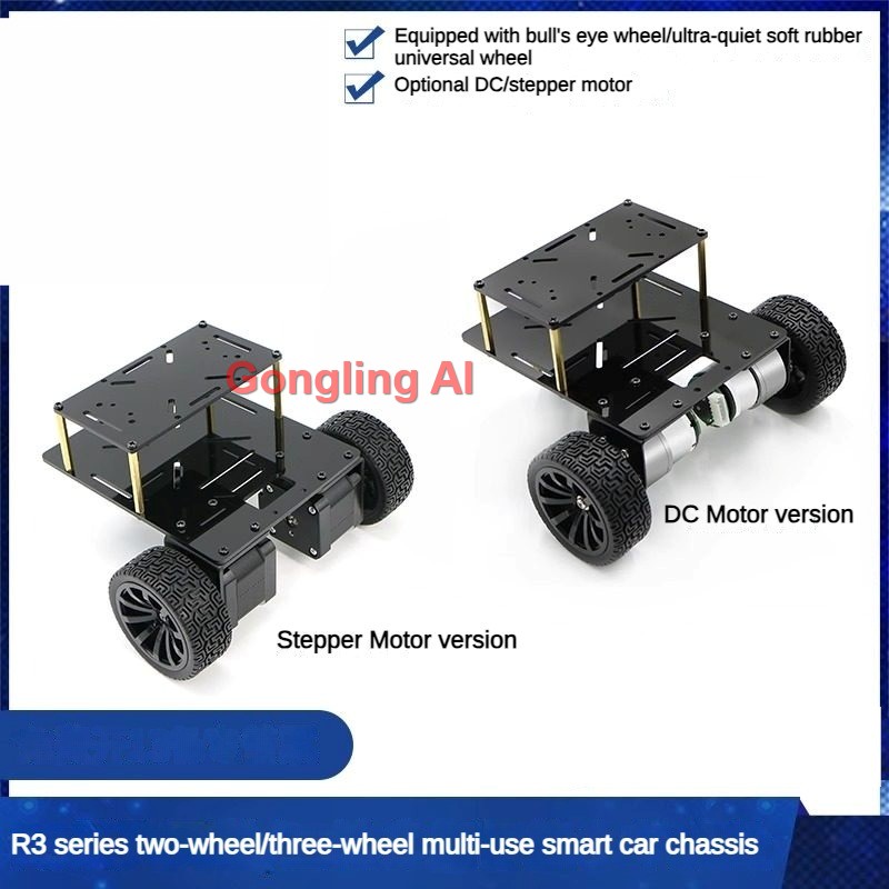 3WD Robot Car DC / Stepper Mot - Tracked Robot Chassis ulasan dan harga