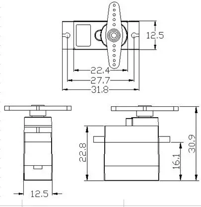 Feetech FT90MR 2kg Micro Helic - Micro Servo ulasan dan harga