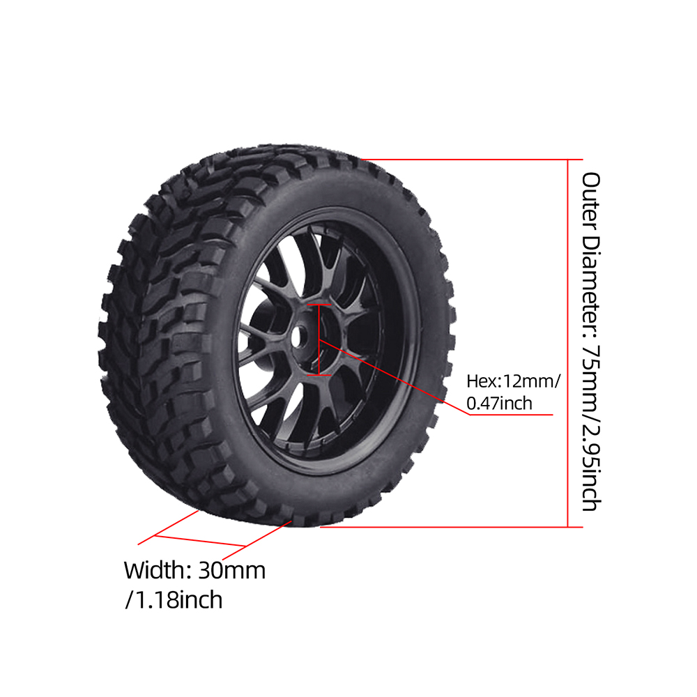 9imod 4Pcs 75mm Rubber RC Whee - Omni Wheel ulasan dan harga