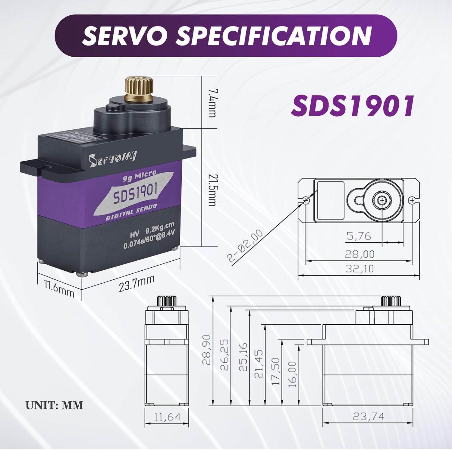SERVOMY-SDS1901 Digital 9G Mic - Sg90 Servo ulasan dan harga