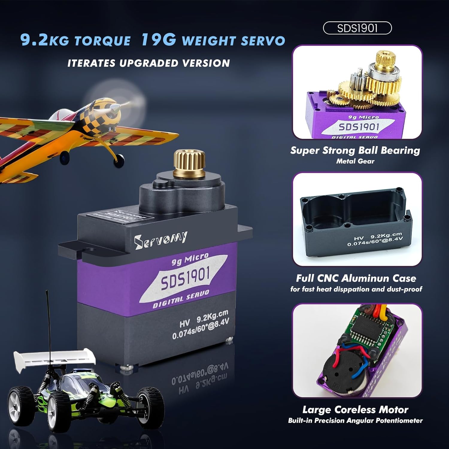 SERVOMY-SDS1901 Digital 9G Mic - Sg90 Servo ulasan dan harga
