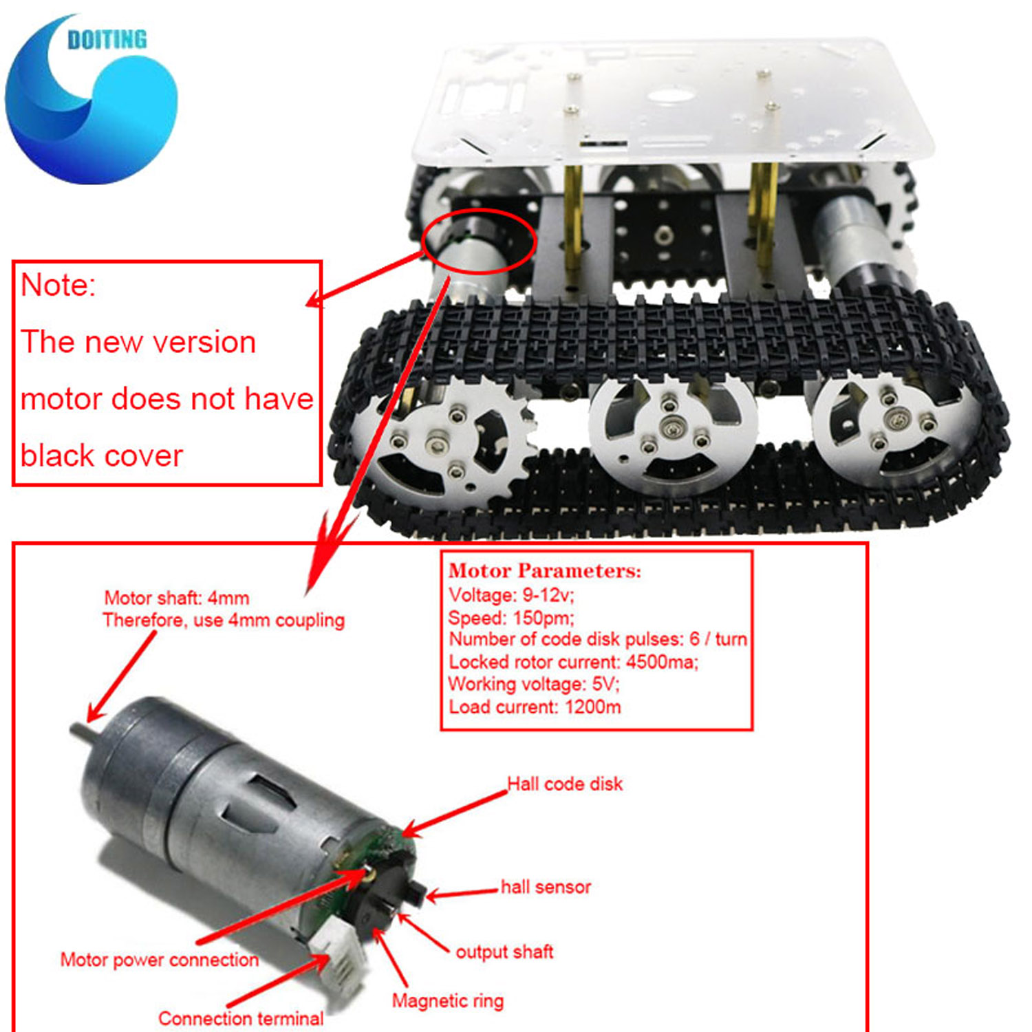 RC Metal Robot Tank Car Chassi - Tracked Robot Chassis ulasan dan harga