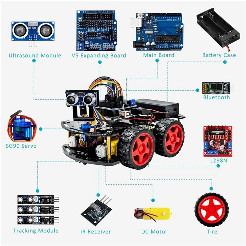 WOWFU-4WD Smart Robot Car Kit  - Arduino Robot ulasan dan harga