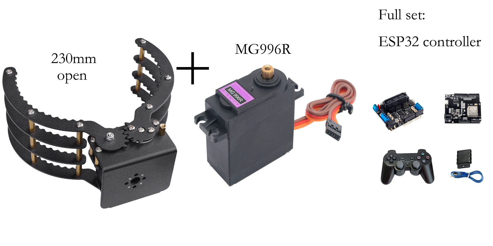 230mm Opening Mechanical Claw  - Robot Gripper Claw ulasan dan harga