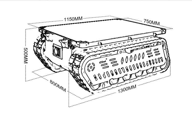 Heavy Duty Tank Chassis Robot  - Robot Chassis ulasan dan harga