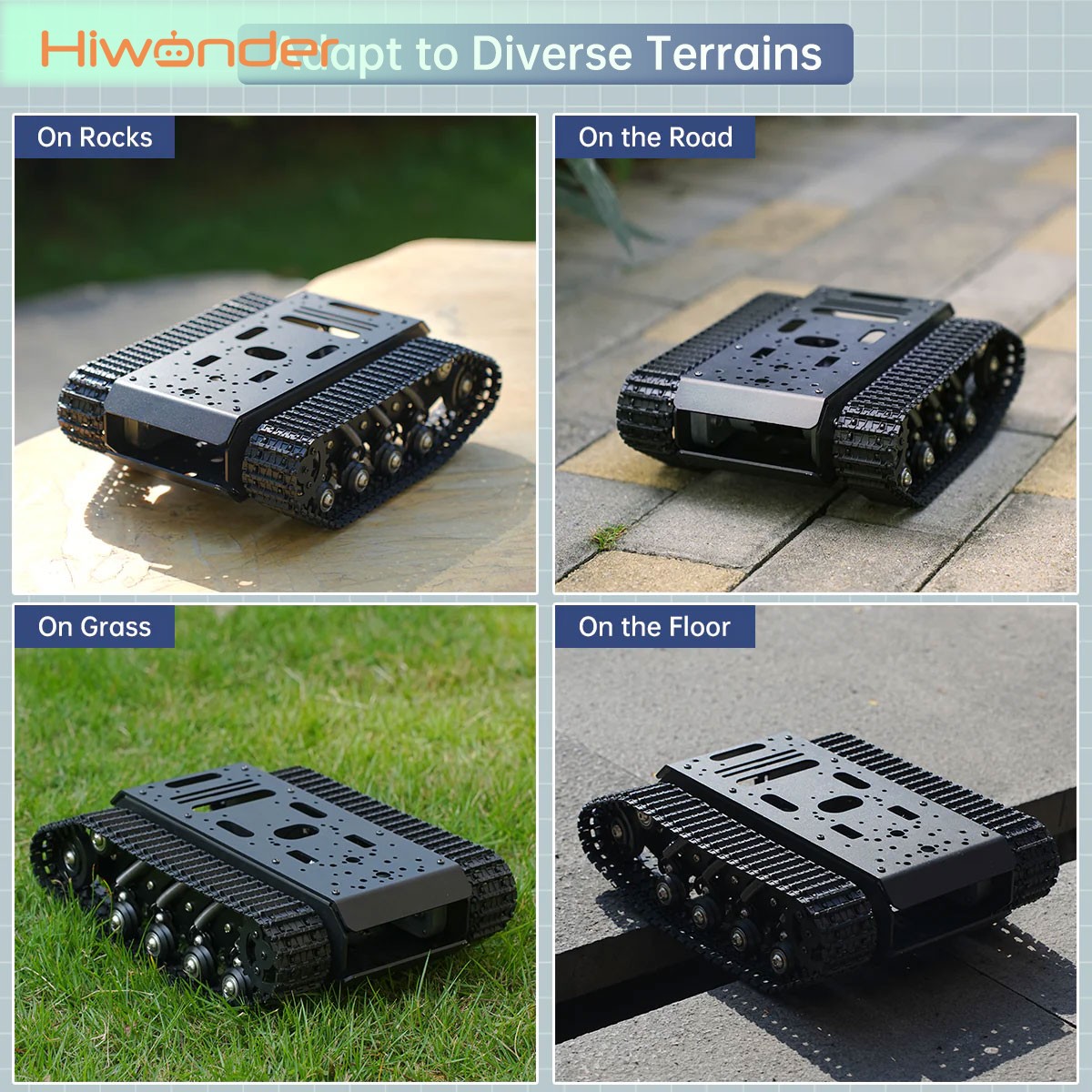 Hiwonder Tracked Tank Robot Ch - Tracked Robot Chassis ulasan dan harga