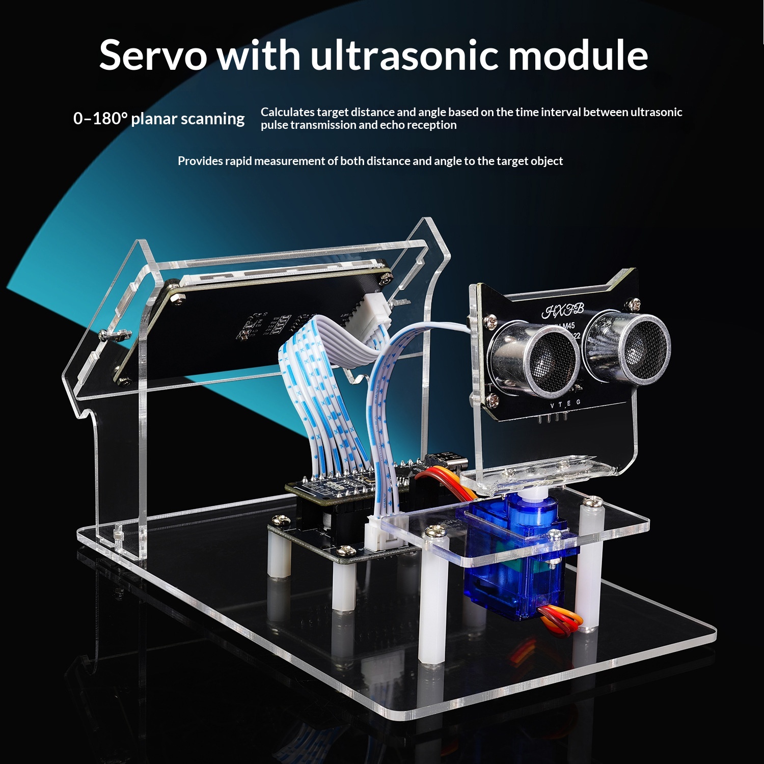 Ultrasonic Sensor Radar Scanne - Servo Kit ulasan dan harga